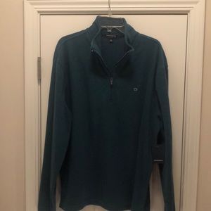 Crown & Ivy Terry Cloth Quarter zip long sleeve shirt
